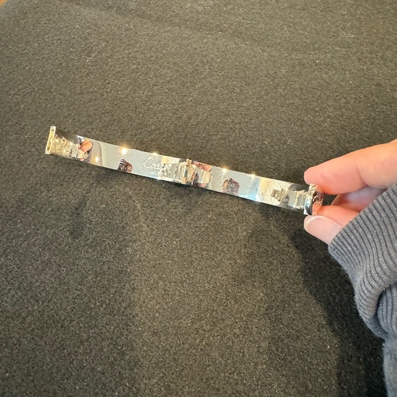 Coach retired colorful signature stripe enamel bangle bracelet - Picture 7 of 13